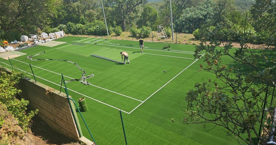 Construction court de tennis hyères